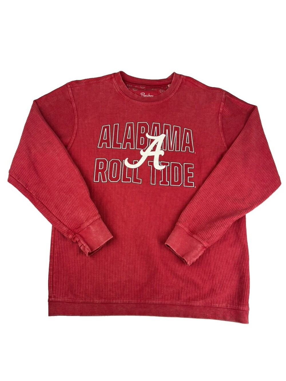 Alabama Crimson Tide Womens Small Corded Thermal Long Sleeve Pullover Shirt Red